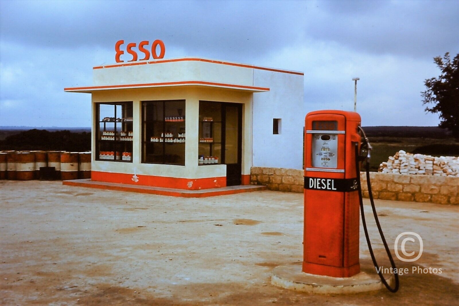 1956 ESSO Gas Station Serte Libya