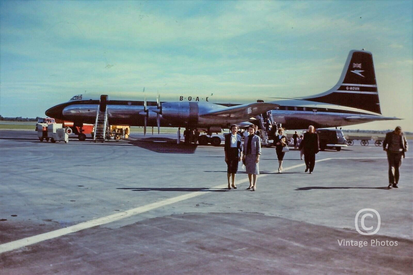 1960s BOAC Bristol Brittania 312 G-AOVM Aircraft Montreal Airport
