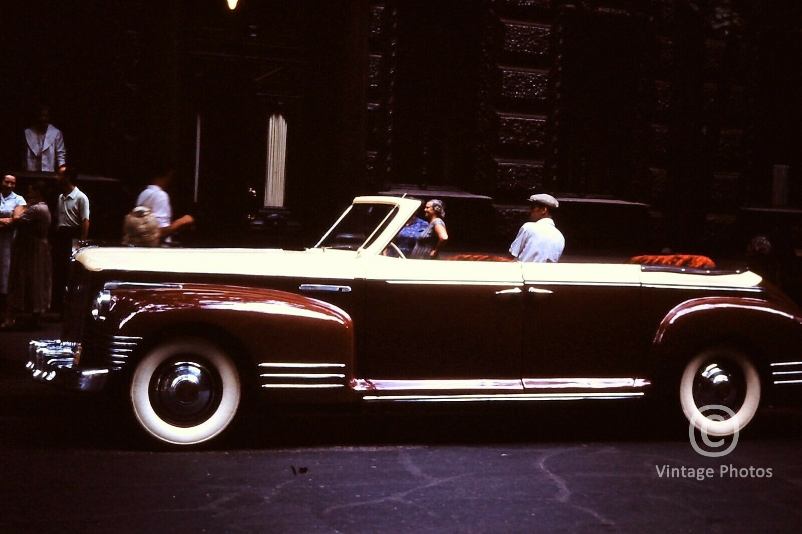 1960s American Classic Car, Red Convertible