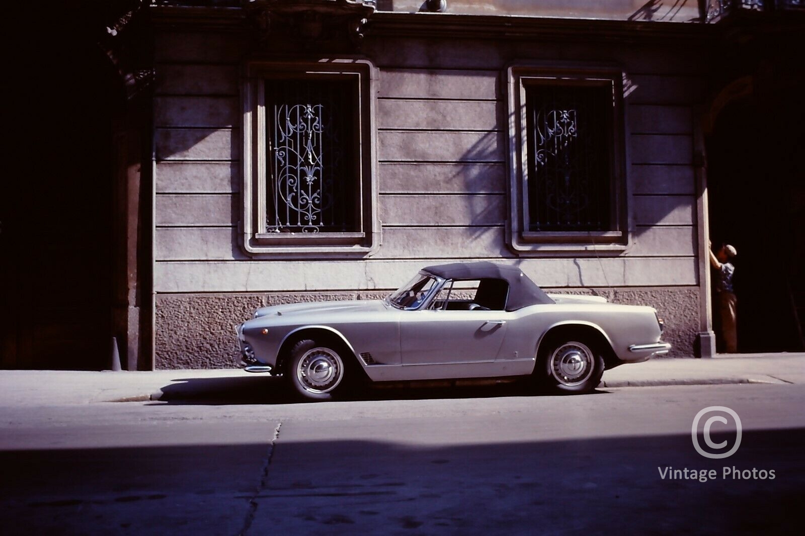 1961 Classic Sports Car on Italian Street