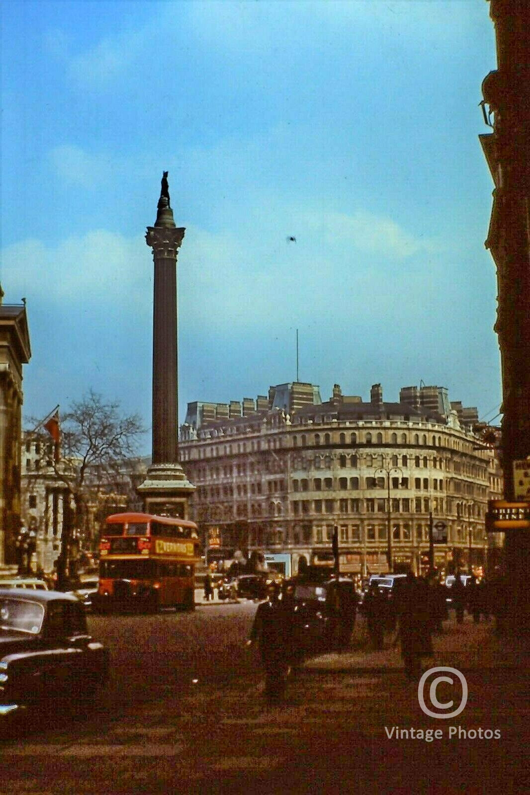 1950s Trafalgar Square, Nelson's Column